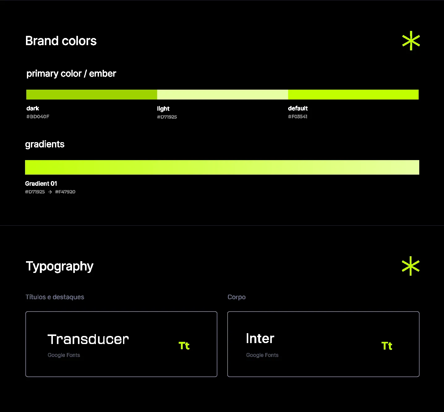 3WW Website — sistema de cores e tipografia