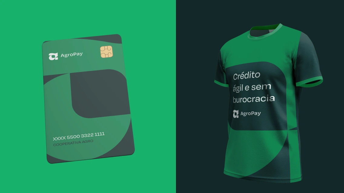AgroPay — cartão e camiseta da marca