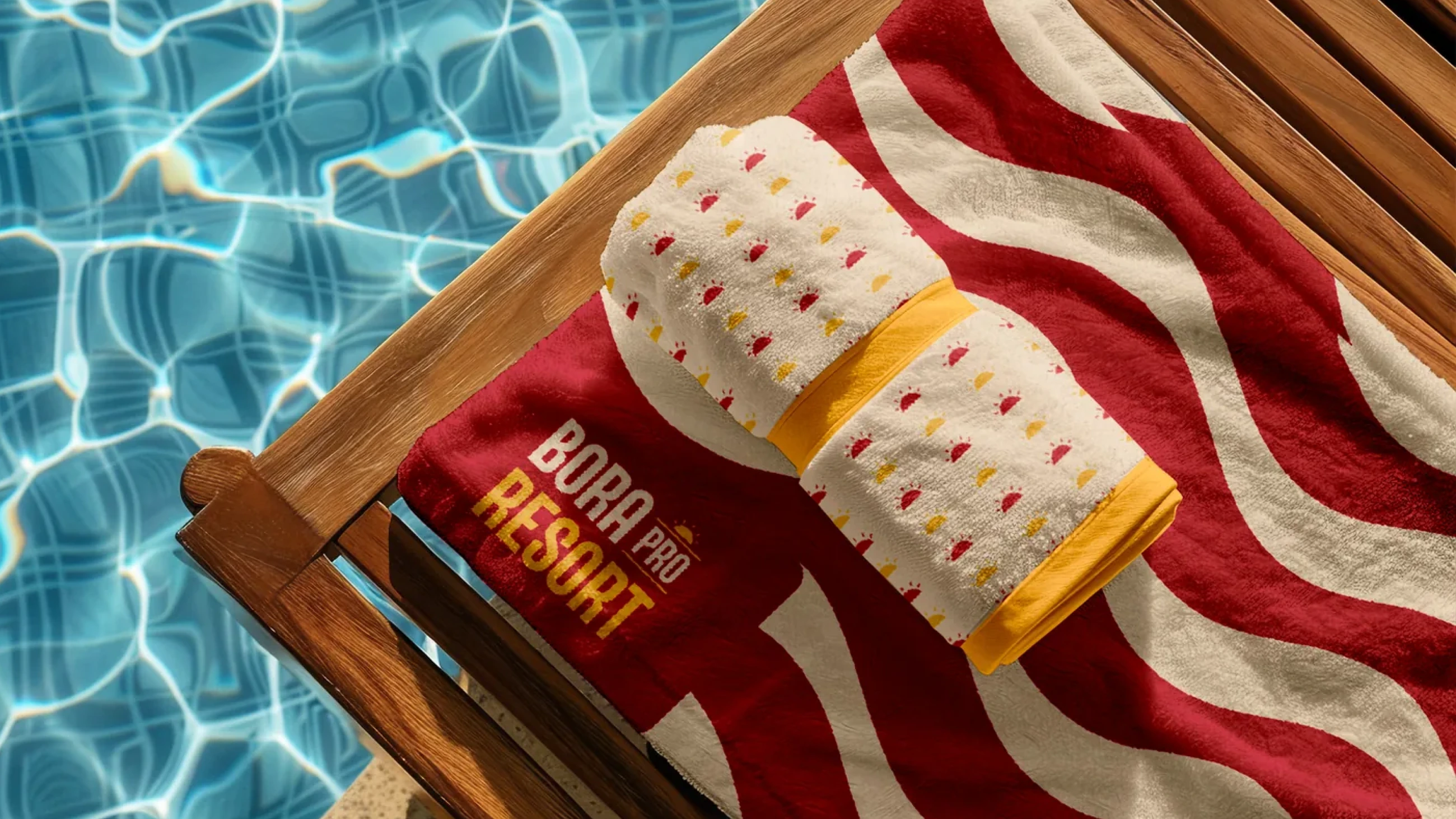 Bora Pro Resort — toalha de praia à beira da piscina