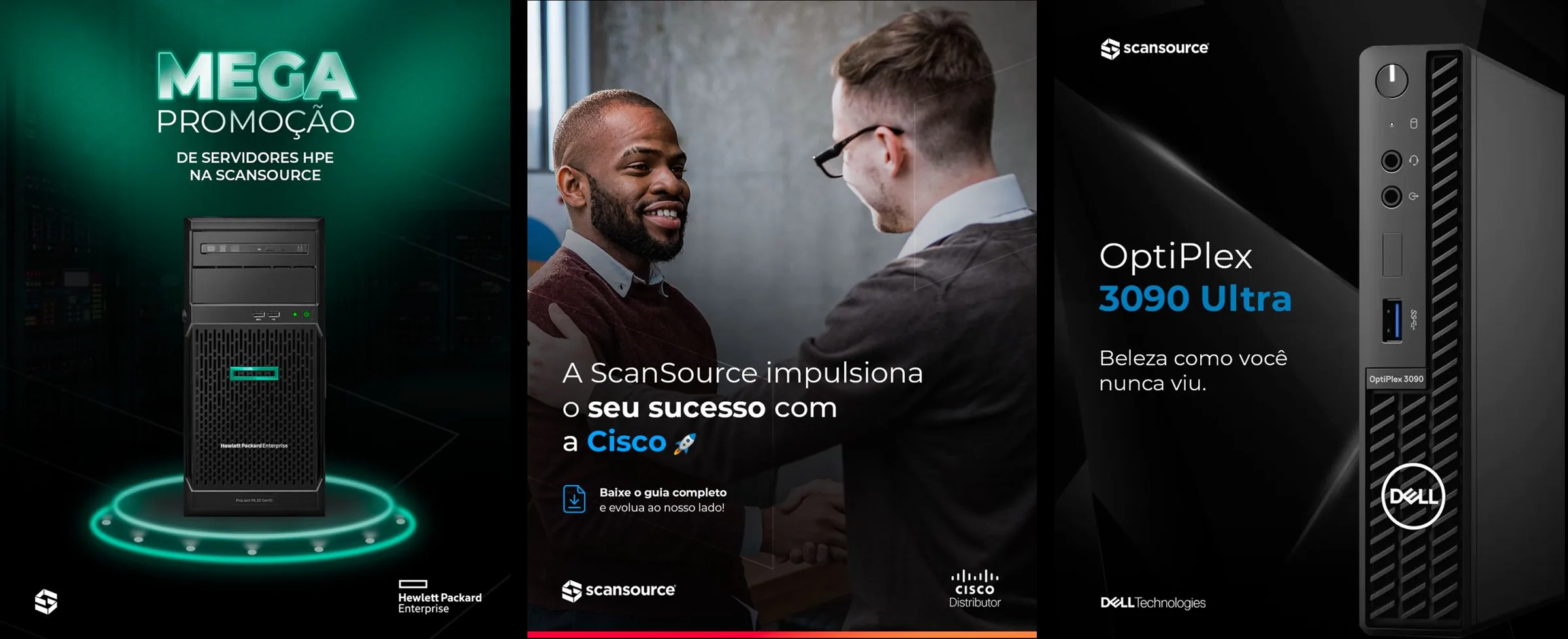 Social media para ScanSource — HPE, Cisco e Dell OptiPlex